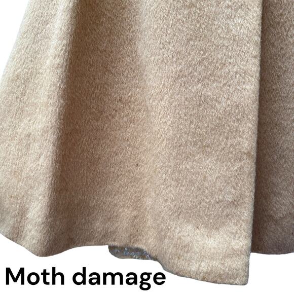 1960s Lilli Ann Tisse a Paris Caramel Swing Mohair Coat w/ Fur Collar, Bow 39” - Picture 13 of 16